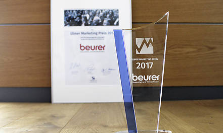 Die Jury des Ulmer Marketing Preis zeichnet Beurer mit dem Hautpreis 2017 aus.