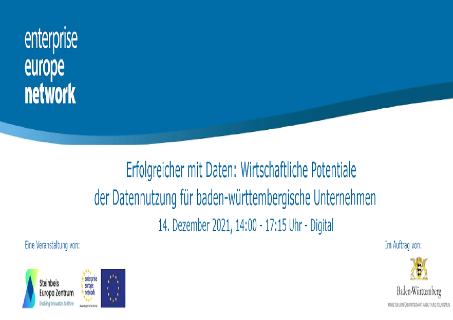 Online-Veranstaltung "Wirtschaftliche Potentiale der Datennutzung für baden-württembergische Unternehmen"
