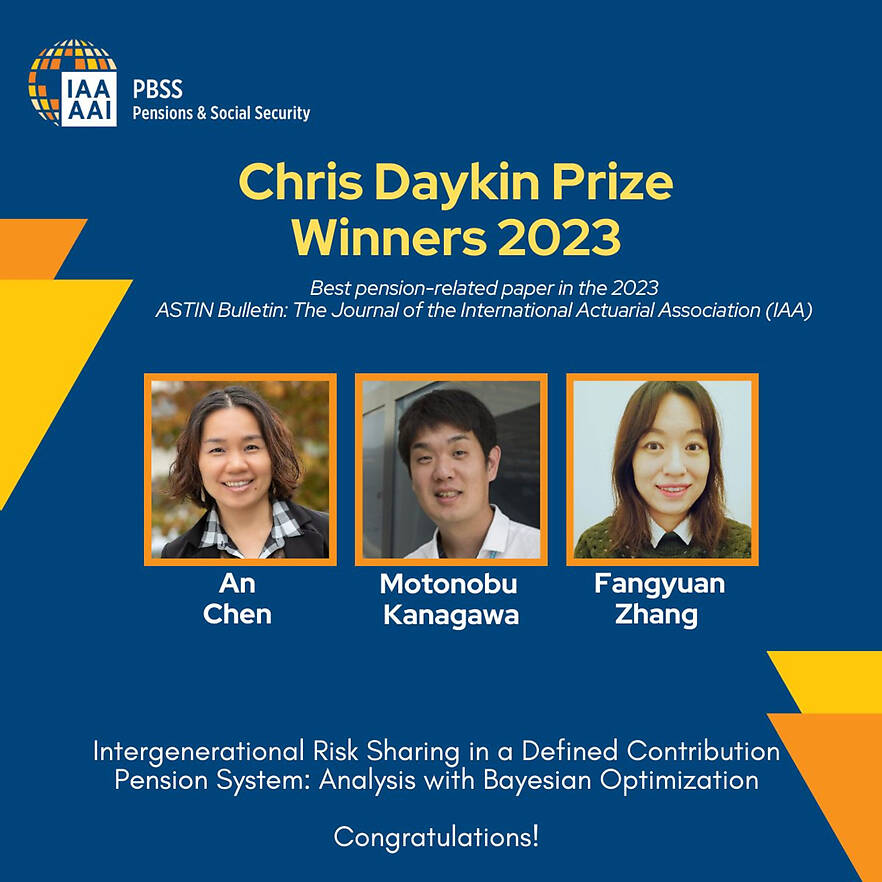 Uni Ulm glänzt mit Top-Forschung in den Aktuarwissenschaften - „Chris Daykin Prize 2023“ für Prof. An Chen und Dr. Fangyuan Zhang