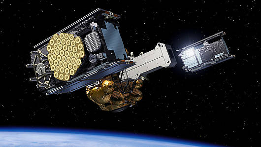 Erreichen der Umlaufbahn; die zwei Galileo-Navigationssatelliten sind fast am Ziel: Etwa vier Stunden nach dem Start erreichen sie ihre Umlaufbahn in 23.222 Kilometern Höhe. Dazu werden die In-Orbit Validation-Satelliten gleichzeitig von der Fregat-T